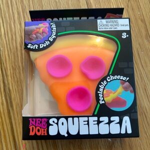 Squeeza Soft Doh Squish Pizza Toy - Orange & Pink